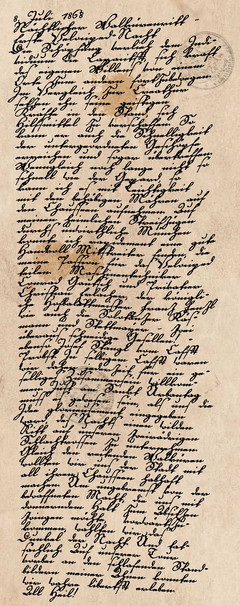 Tagebucheintrag vom 08. Juli 1868