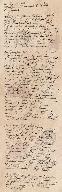 Tagebucheintrag vom 22. April 1886